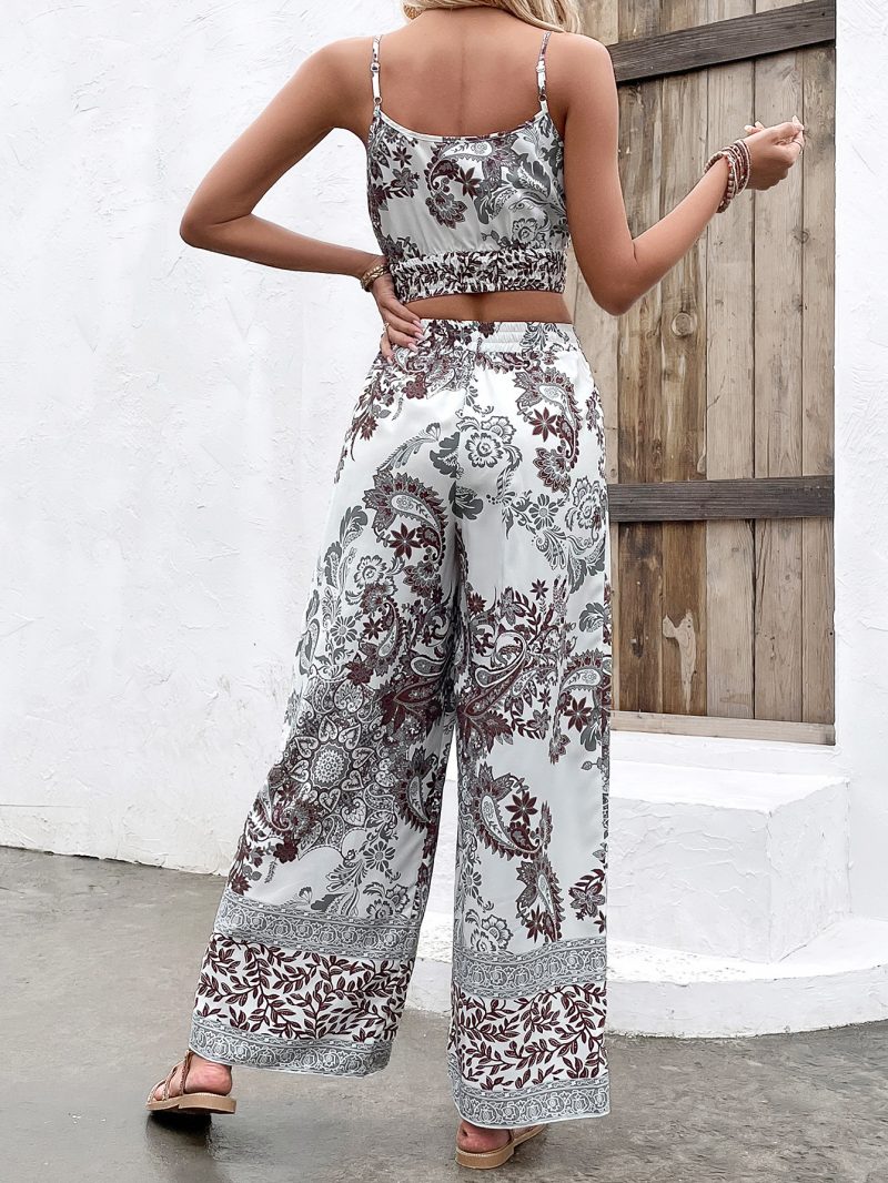Suspender Top and Straight Pants Set - Image 2