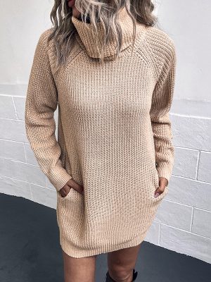 Two-Collared Knitted Dress