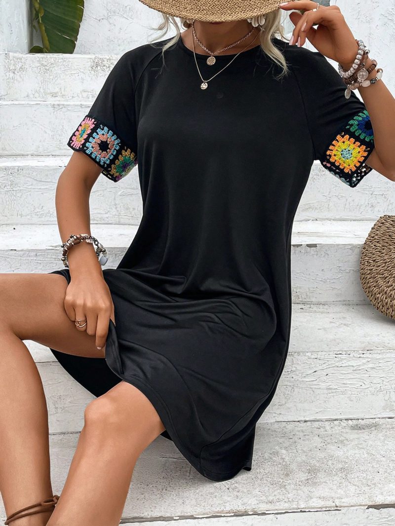 National Round Neck Loose Dress - Image 2