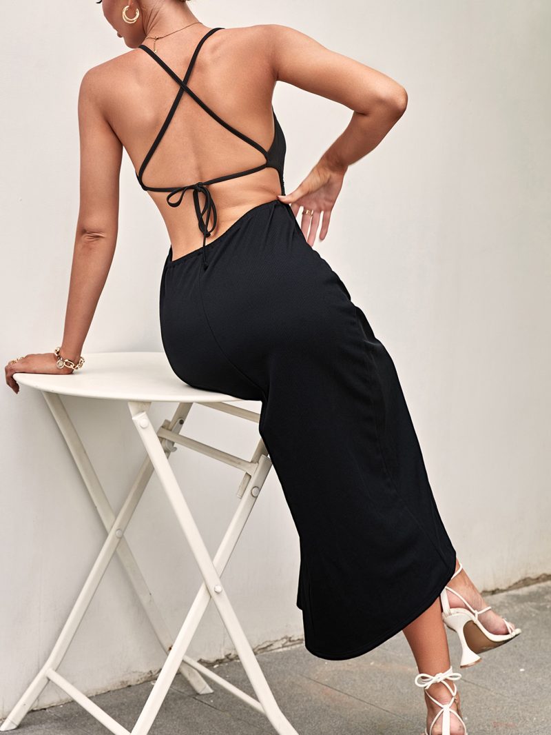Sexy Solid Color Cami Dress - Image 2