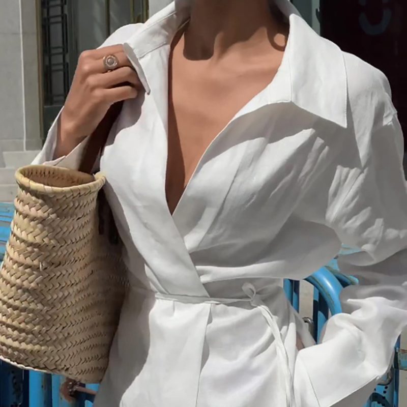 Up Long-Sleeved Shirt for Women - Image 2