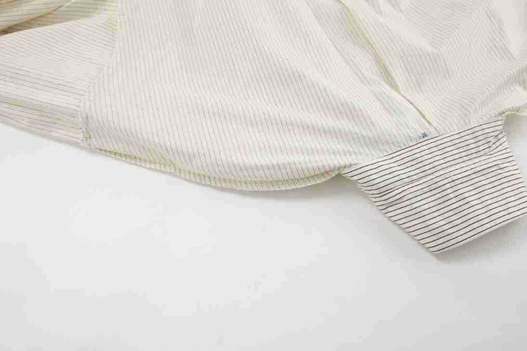 Autumn Polo Collar Striped Shirt Dress - Image 7
