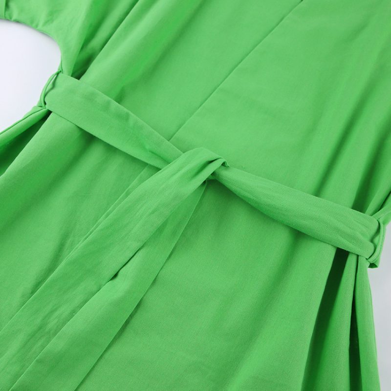 Cotton Linen Short-Sleeved Two-Piece Suit - Image 8