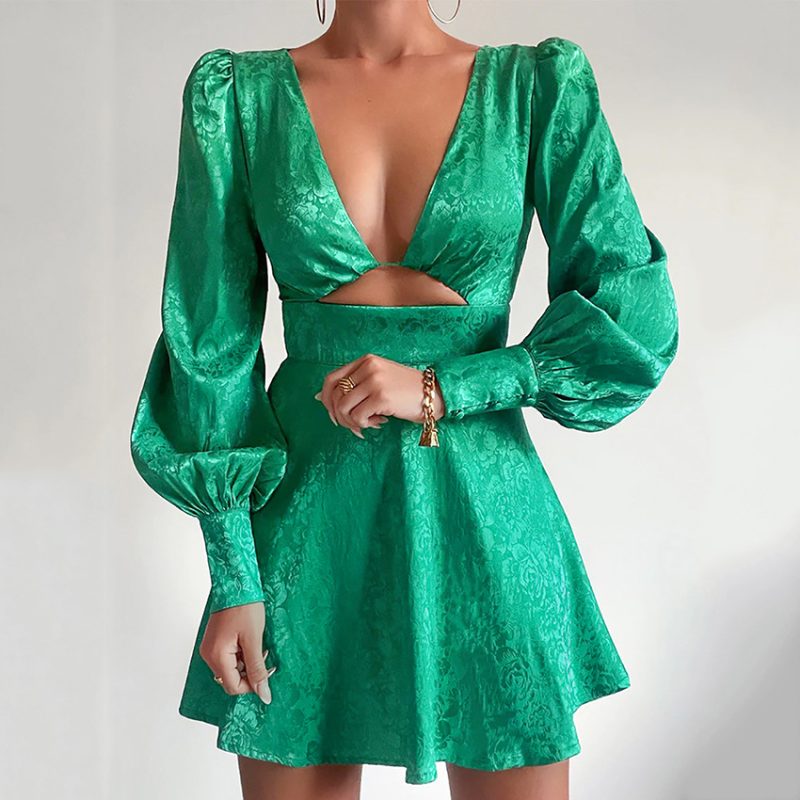 Autumn Sexy Jacquard Dress - Image 3