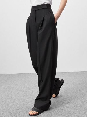 Black High Waist Wide Leg Pants