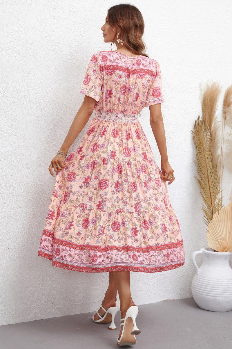 Best-Selling Pink Printed Women's Dress - Image 5