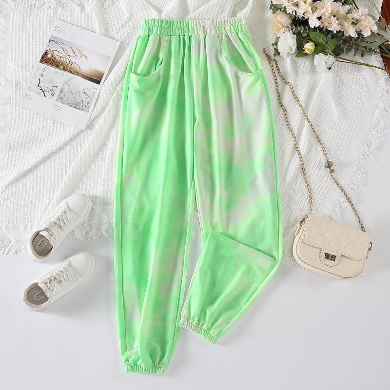 Casual Loose High Waist Ankle-Tied Pants - Image 2