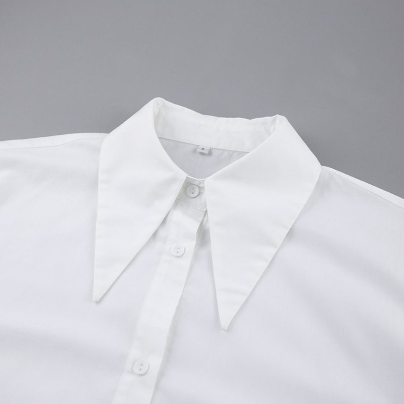 Spring/Summer Office Bow Design White Shirt - Image 6