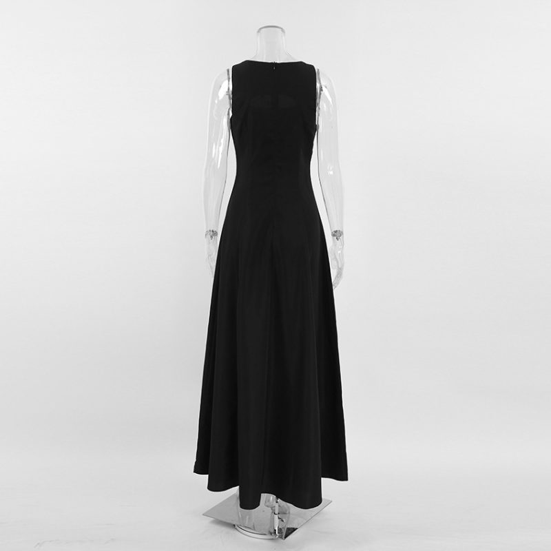 Breathable Summer Black Dress - Image 5