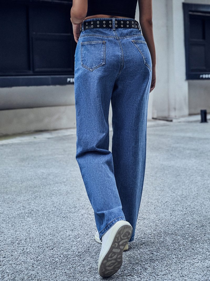 High Waist Straight Leg Jeans - Image 2