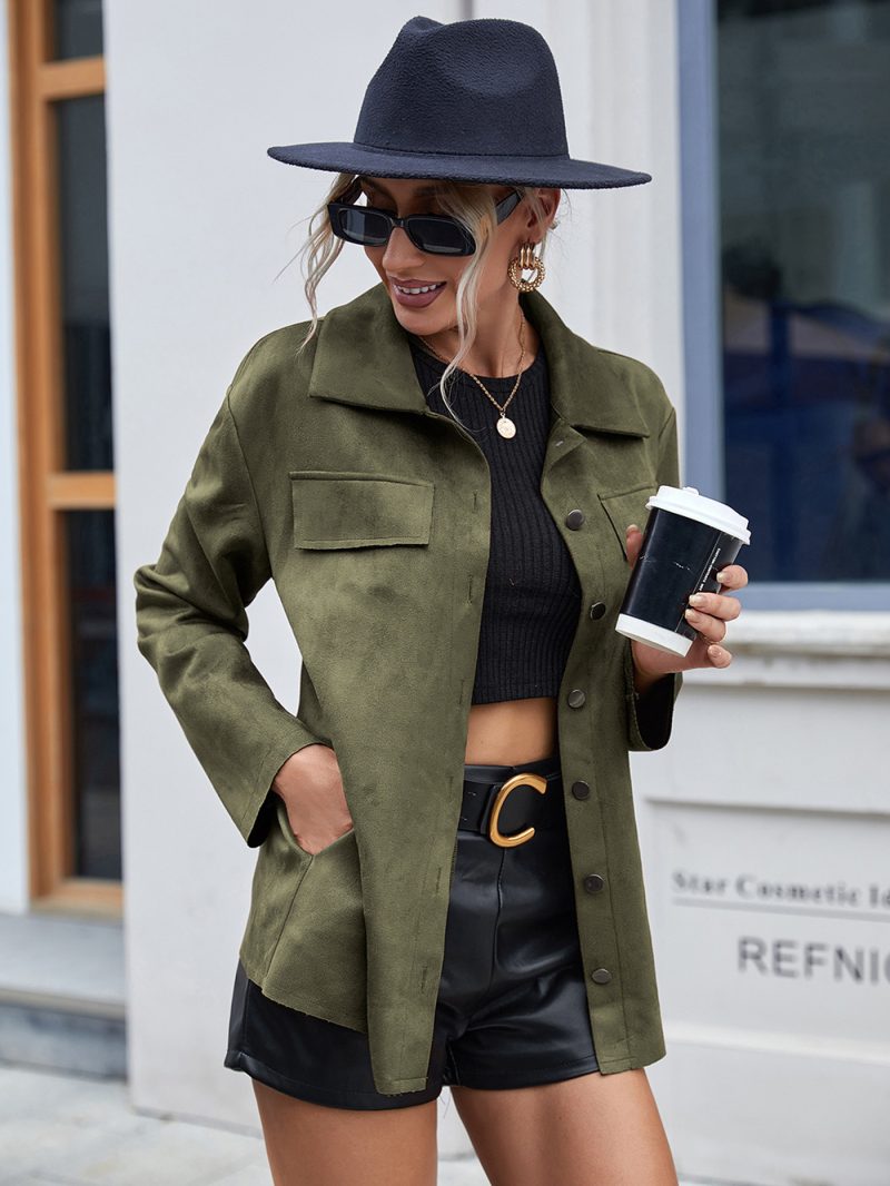 Suede Long Sleeve Shacket - Image 5