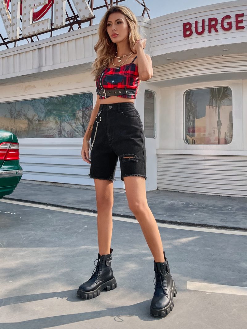 Summer High Waist Slimming Loose Hole Jeans - Image 7