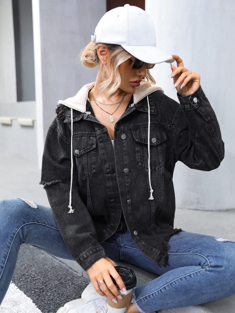 Hooded Denim Jacket - Image 4
