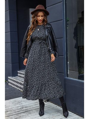 Women’s Autumn Office Tie Neck Dress