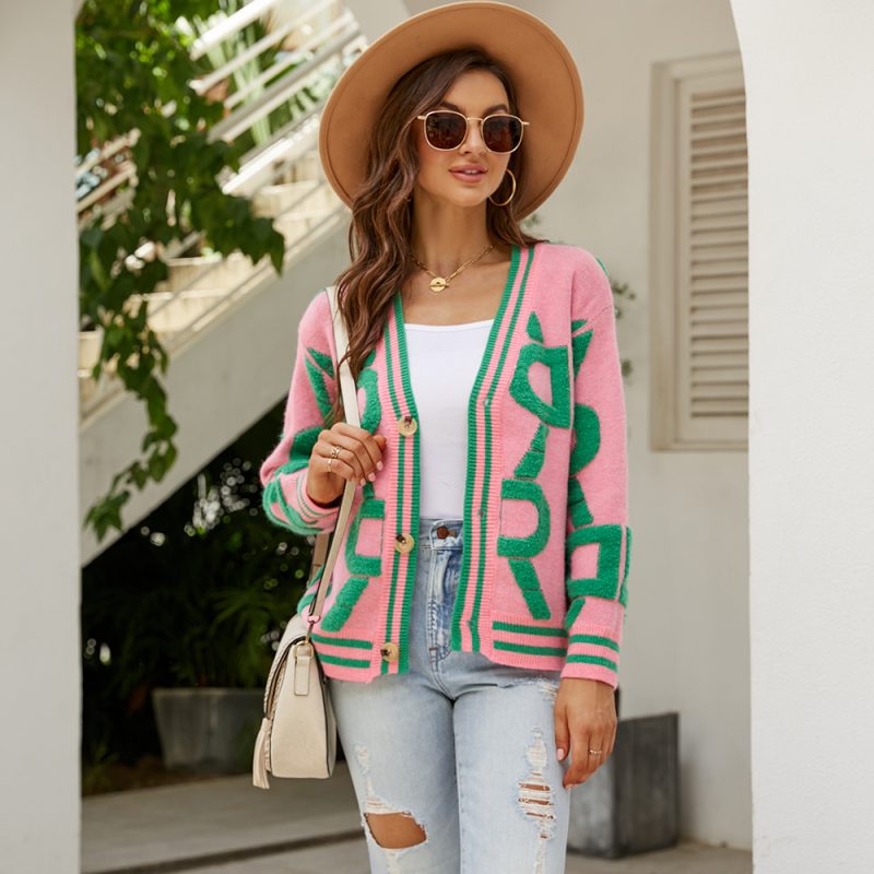 Collared Button-Up Knit Cardigan - Image 3