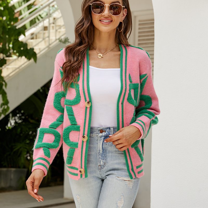 Collared Button-Up Knit Cardigan - Image 4