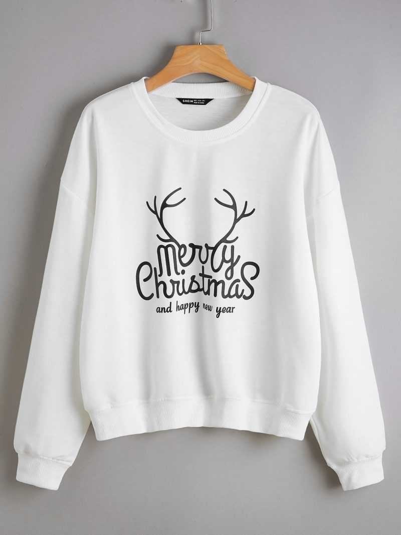 Christmas Long Sleeve Cartoon Sweater for Girls - Image 3