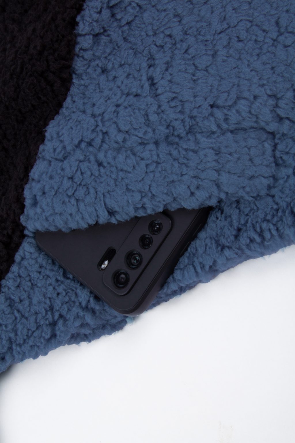 Zipper Color Matching Bubble Velvet Coat - Image 6