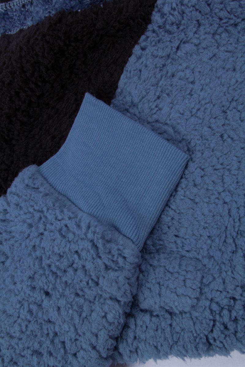 Zipper Color Matching Bubble Velvet Coat - Image 7