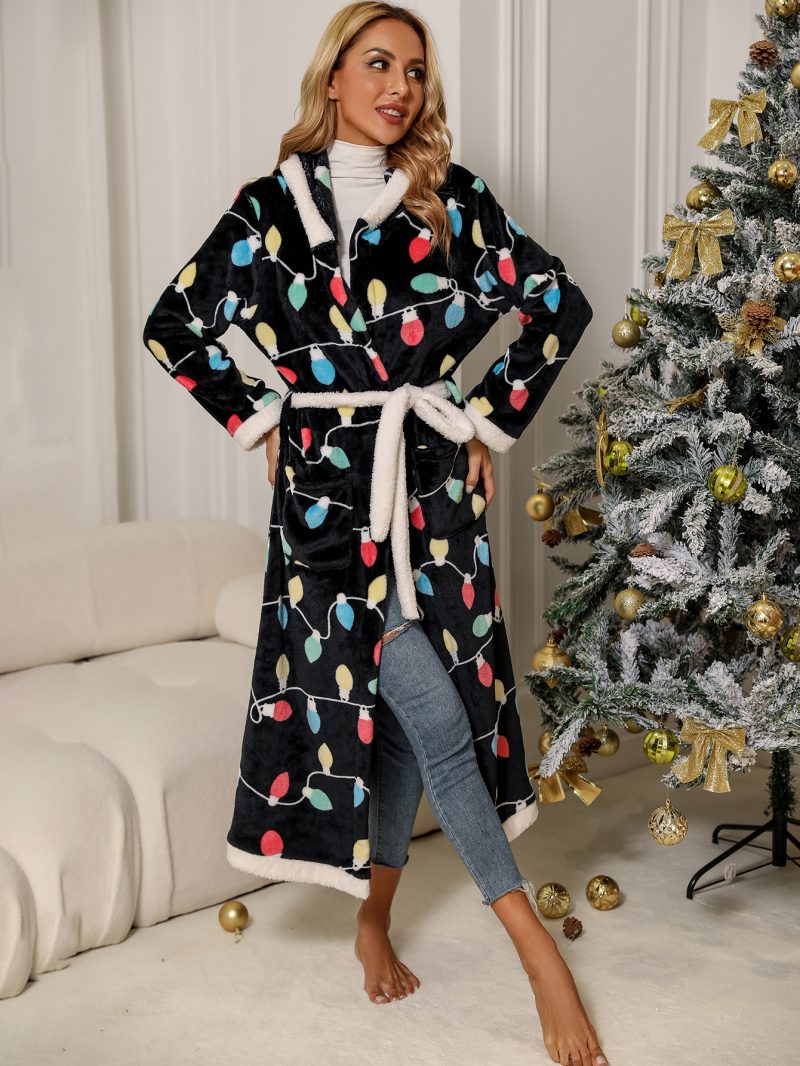Christmas Nightgown Hooded Flannel Set - Image 2