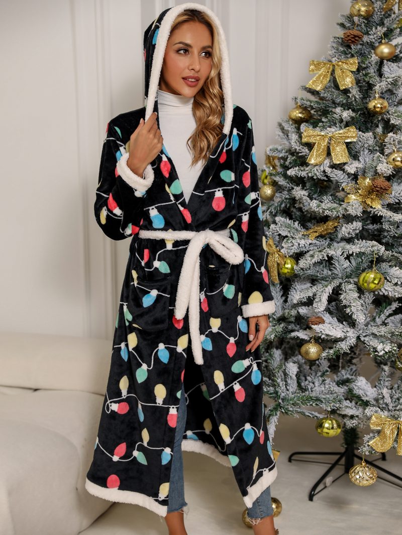 Christmas Nightgown Hooded Flannel Set - Image 3