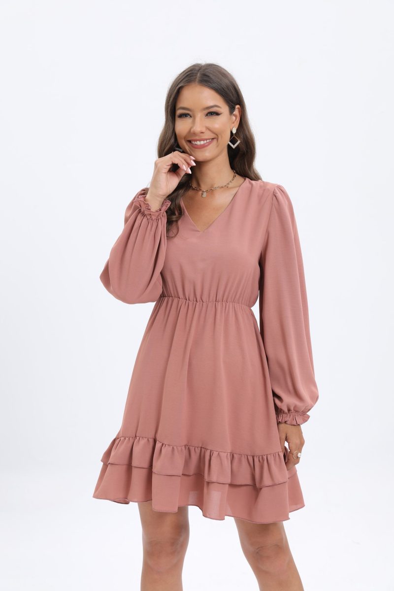 New Spring/Summer Solid Color Dress for Women - Image 3