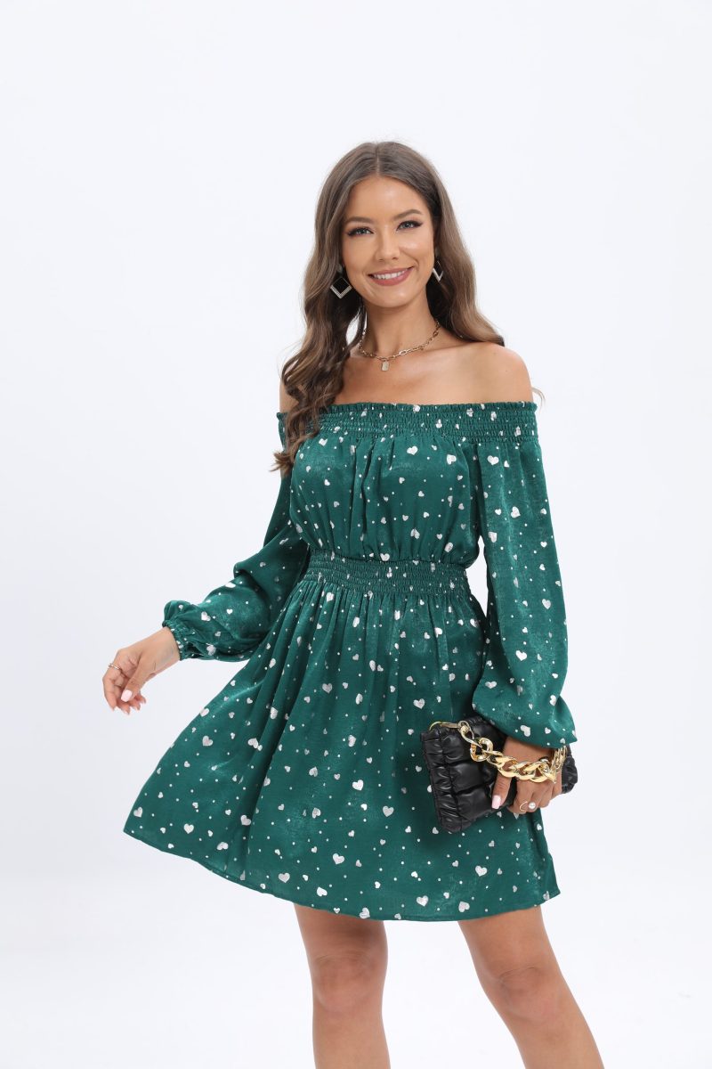 New Spring/Summer Elegant Collar Printed A-Line Dress for Women - Image 3