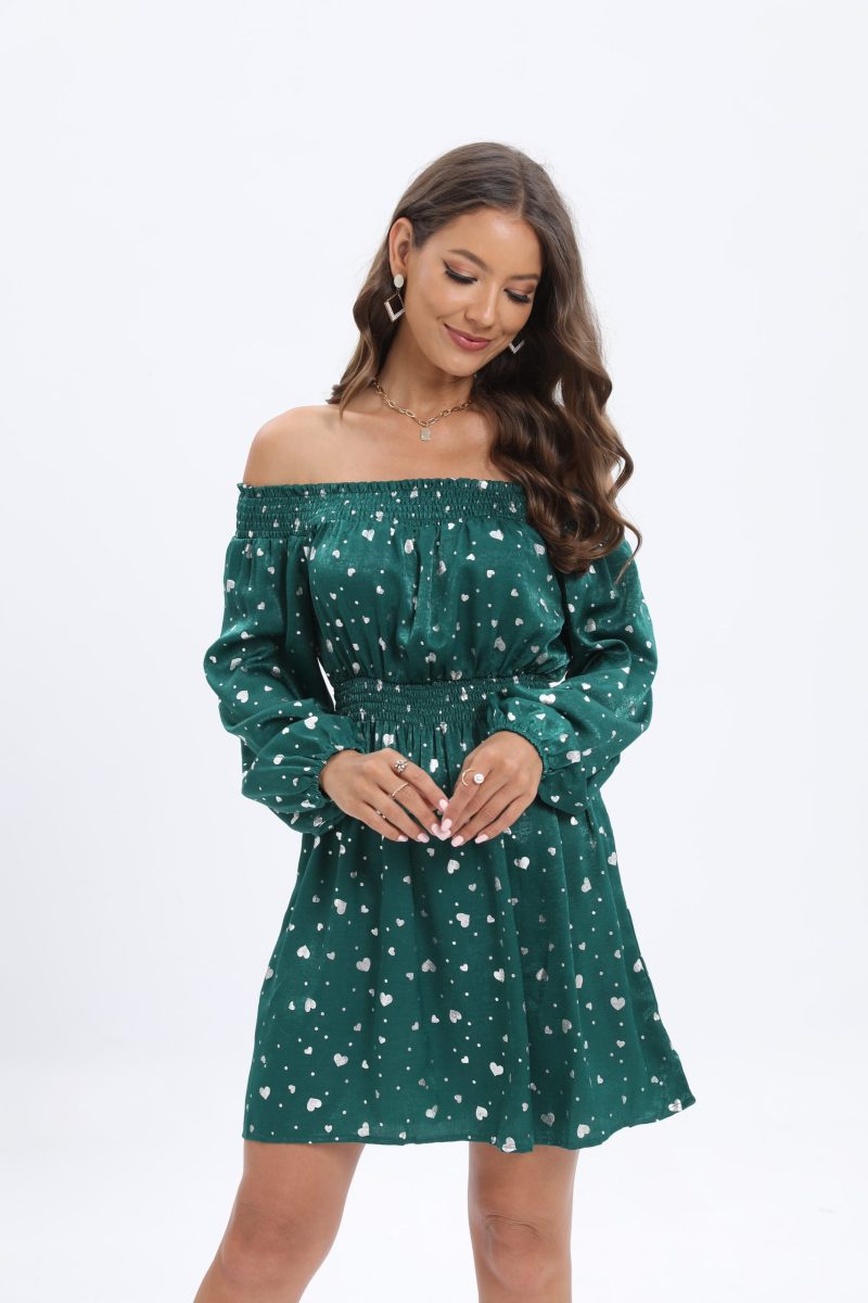 New Spring/Summer Elegant Collar Printed A-Line Dress for Women - Image 6
