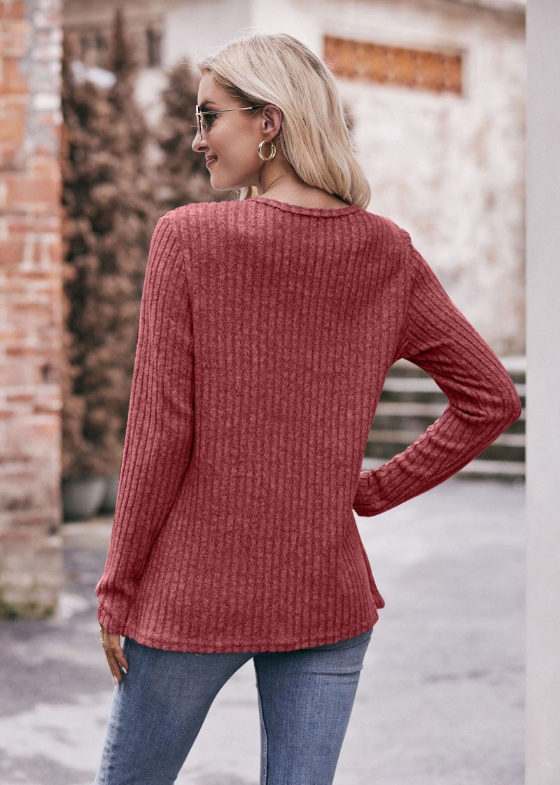 Tulip Hem Striped Button Tee - Image 2