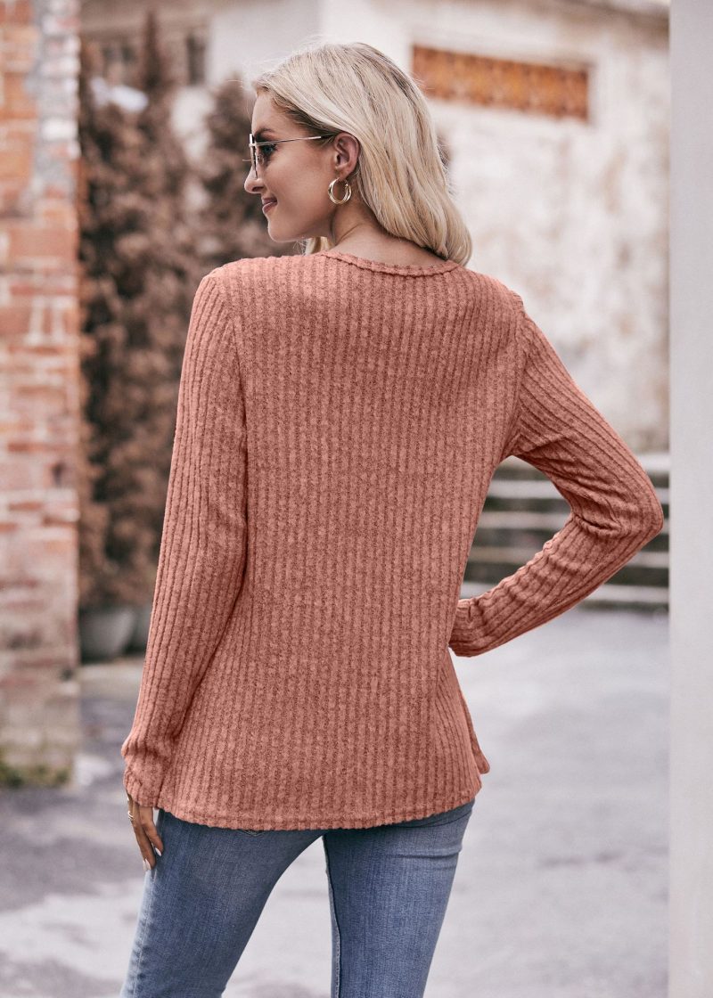 Tulip Hem Striped Button Tee - Image 4