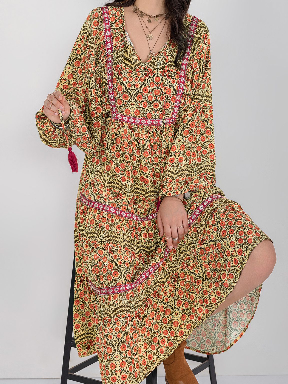 Comfortable Long Tassel Dress, Perfect for Multiple Occasions - Image 5