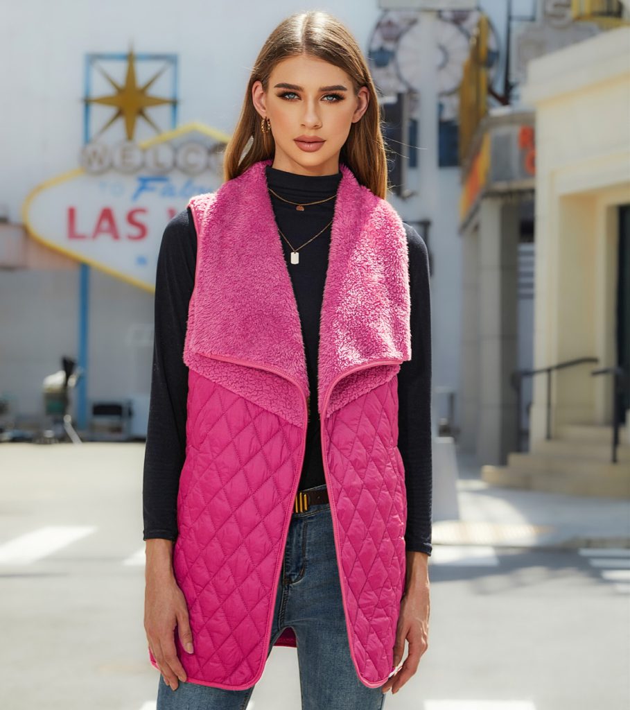 All-Match Plush Stitching Sleeveless Cardigan - Image 5