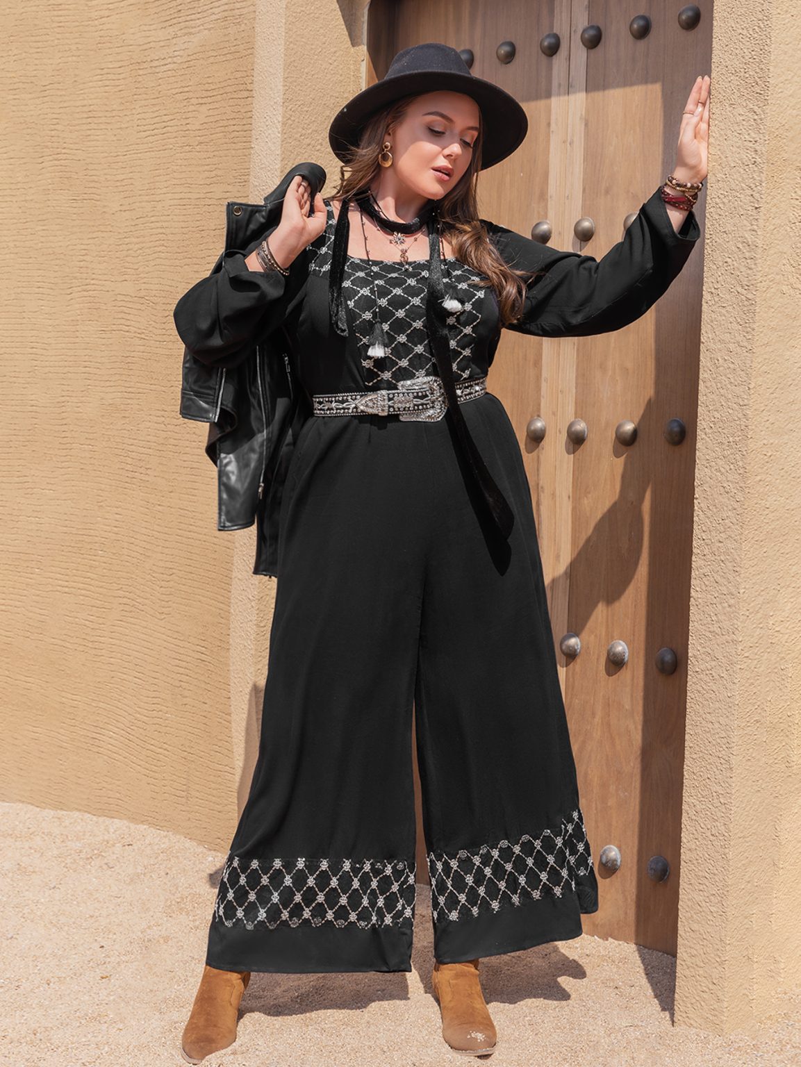 Plus Size Autumn/Winter Long Sleeve Jumpsuit - Image 2