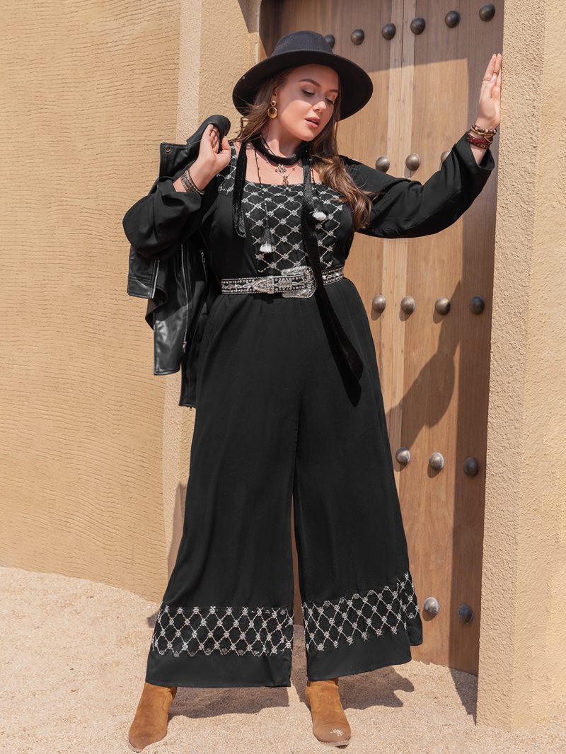Plus Size Autumn/Winter Long Sleeve Jumpsuit - Image 2