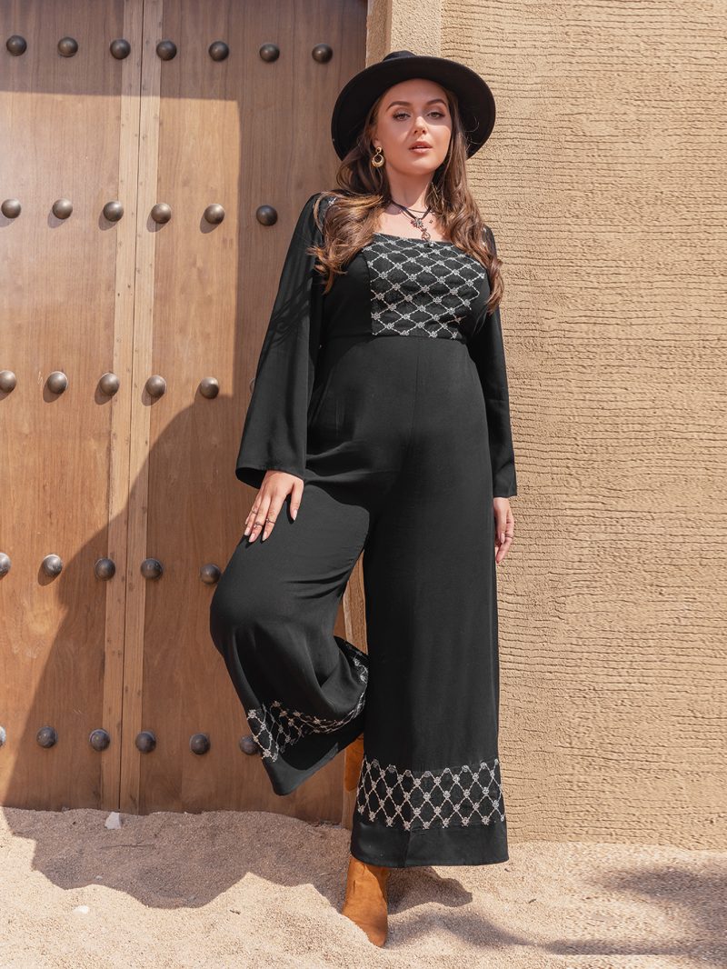 Plus Size Autumn/Winter Long Sleeve Jumpsuit - Image 4