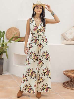 Women’s Printed Sling Jumpsuit – Fashionable and Comfortable