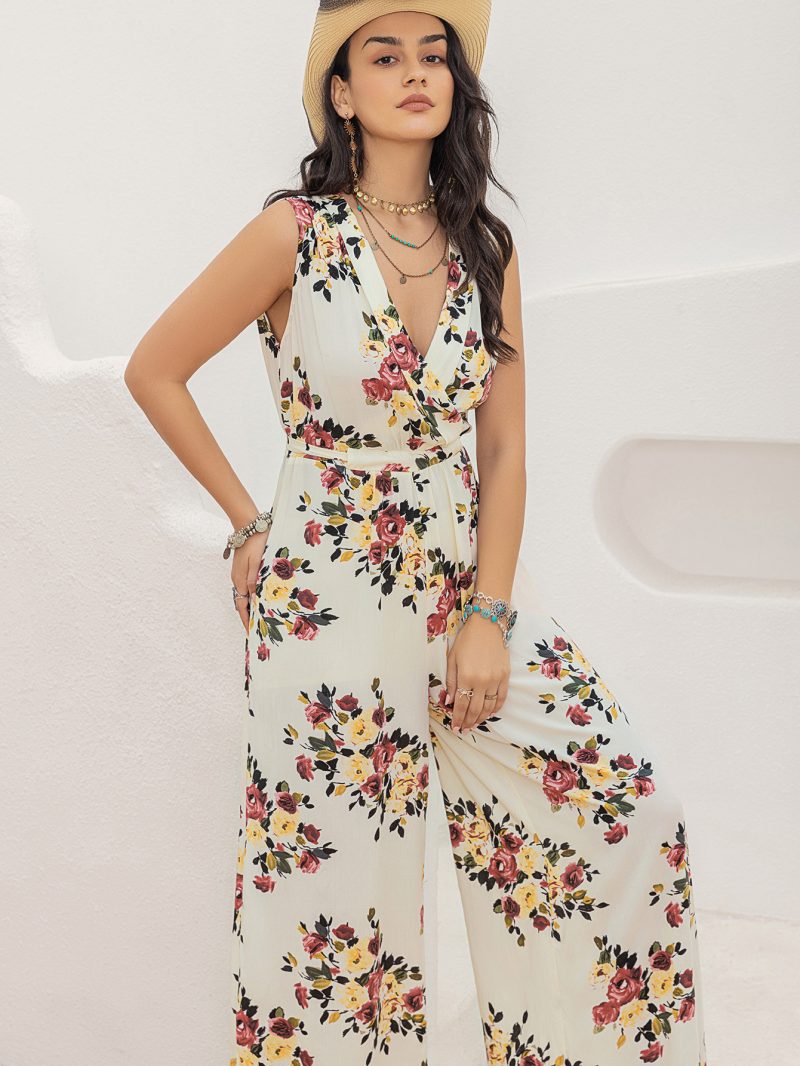 Women's Printed Sling Jumpsuit - Fashionable and Comfortable - Image 3