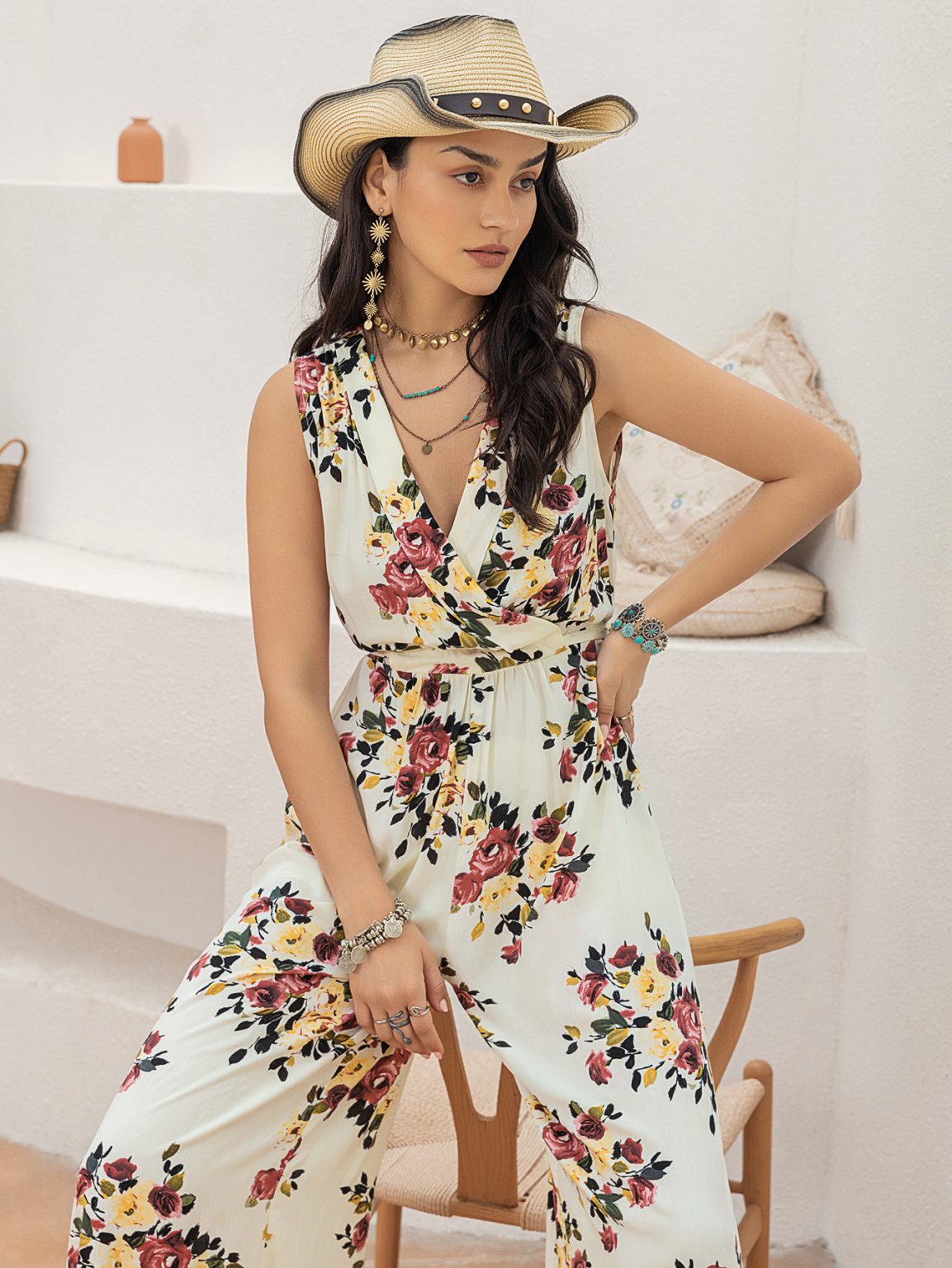 Women's Printed Sling Jumpsuit - Fashionable and Comfortable - Image 4