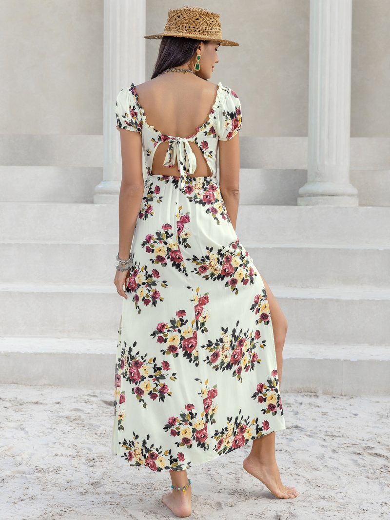Sculpted Elegance: Embrace Your Curves in Our Sexy Waist Print Gentle Dress - Image 6