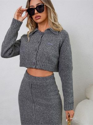 Autumn Knitted Suit Dress for Women