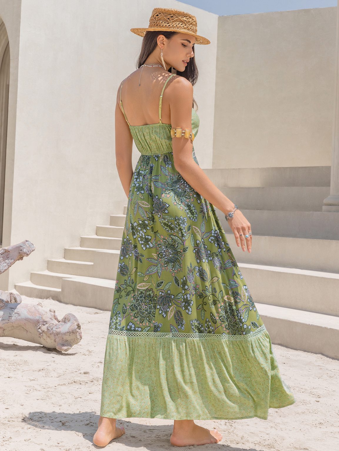 Clearance Special: Spaghetti Strap Floral Print Slim Dress - Image 4