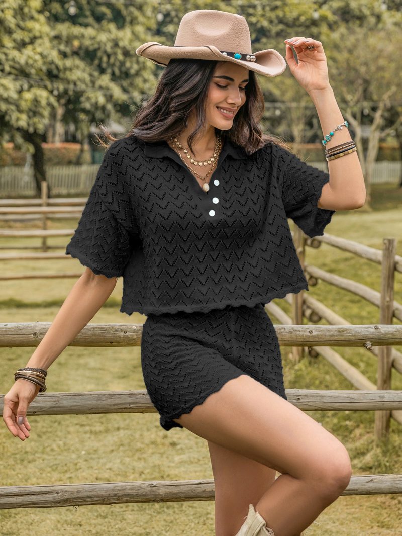 Chic Comfort: Women's Hollow Out Cutout Knitted Sets - Image 8