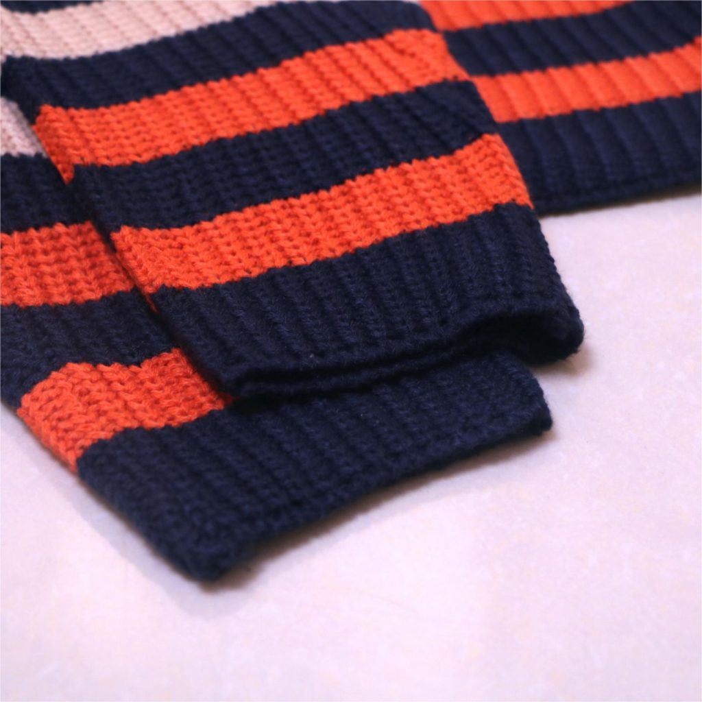 Contrast Color Striped Office Sweater - Image 11