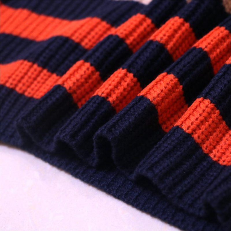 Contrast Color Striped Office Sweater - Image 14