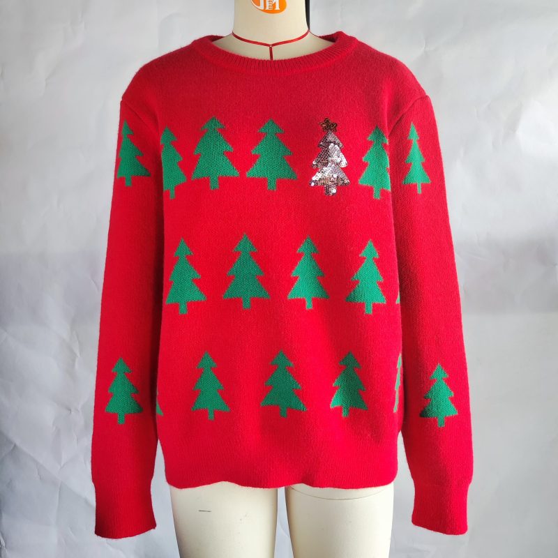 Christmas Tree Jacquard Pullover - Image 6