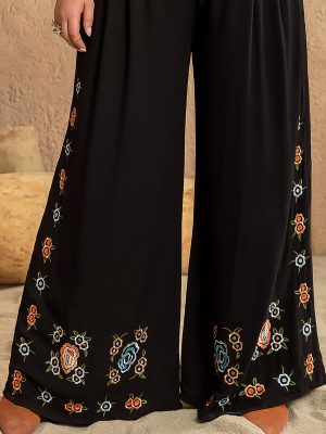 Plus Size Batch Printed Loose Casual Trousers for Women