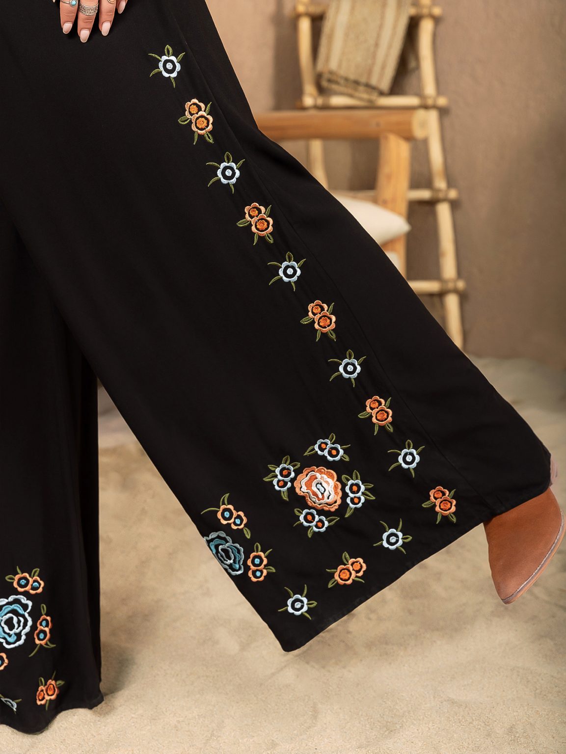 Plus Size Batch Printed Loose Casual Trousers for Women - Image 2