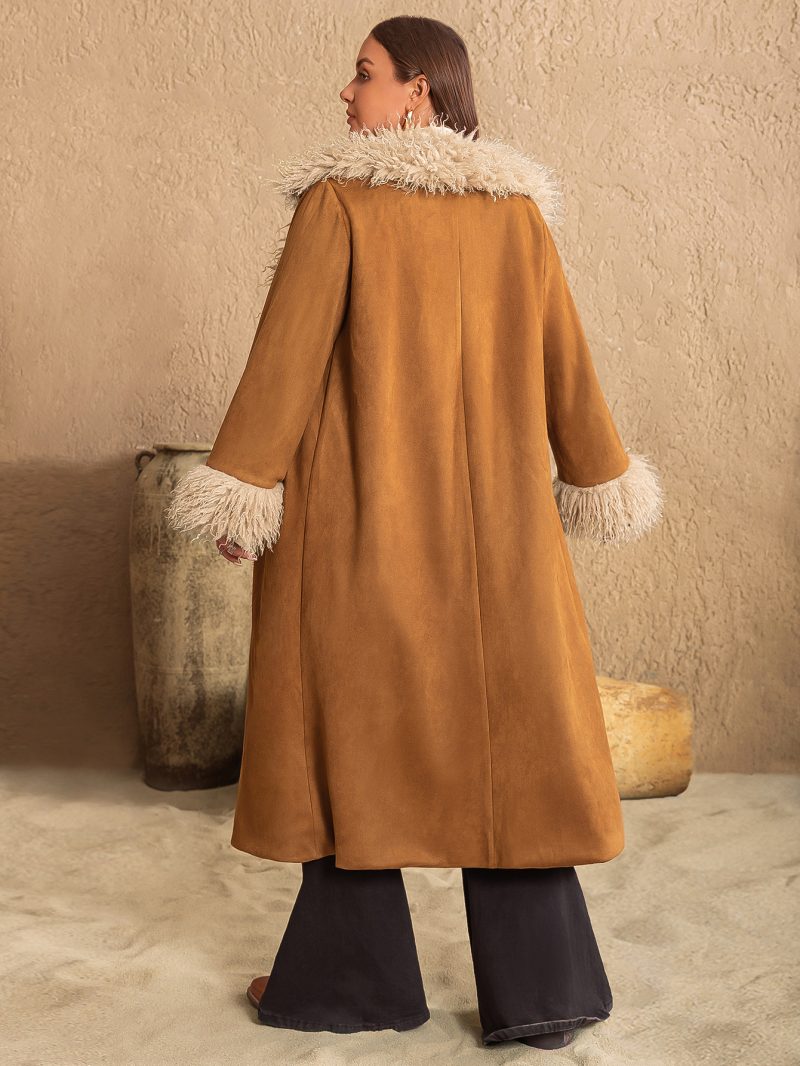 Fashionable Plus Size Fluff Jacket for Autumn-Winter - Image 3