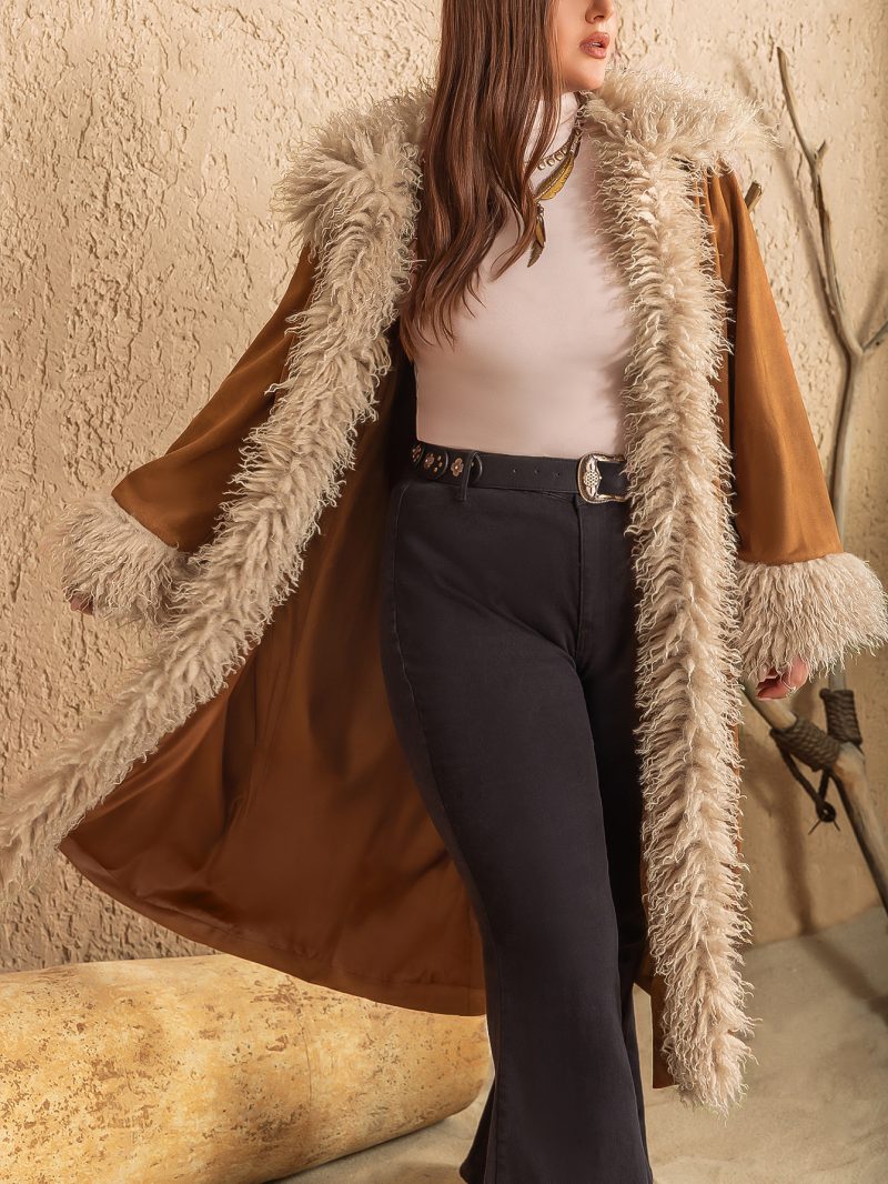 Fashionable Plus Size Fluff Jacket for Autumn-Winter - Image 4