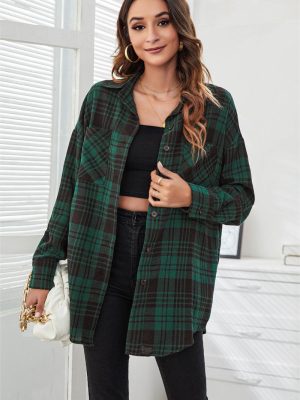 Plaid Printed Loose Shacket